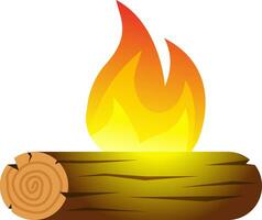 Bonfire icon vector for camp or winter event. Campfire icon for survival activity in cold season. Bonfire design as an icon, symbol, winter or camping activity