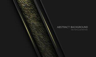 Abstract grey gold glitter light black shadow line slash dynamic geometric with blank space design modern luxury futuristic background vector