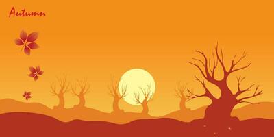 Background design with an autumn theme. vector