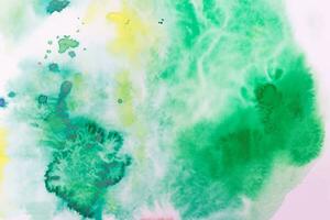 Watercolor abstract green stain photo