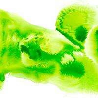 Watercolor abstract green stain photo