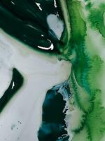 Watercolor abstract green stain photo