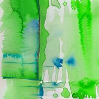 Watercolor abstract green stain photo