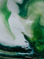 Watercolor abstract green stain photo