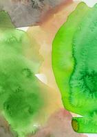 Watercolor abstract green stain photo