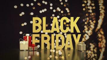 The Black Friday  for Holiday or celebrity and marketing concept 3d rendering photo