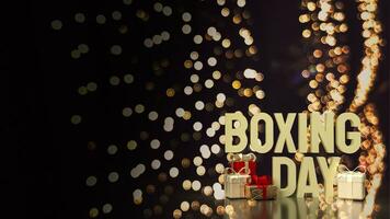 The Gift box and Boxing Day word for Marketing concept 3d rendering photo