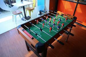 table soccer game. no people photo