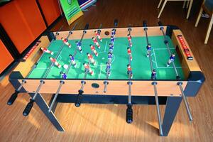 table soccer game. no people photo