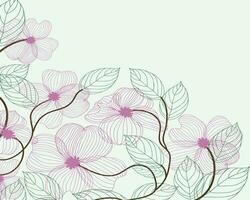 Hand-Drawn Purple Flower Background vector