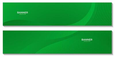 set of banner with abstract green bio organic background vector