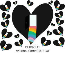 national coming out day 11 october vector