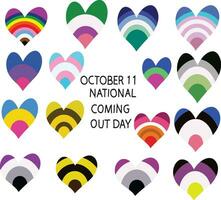 national coming out day 11 october vector