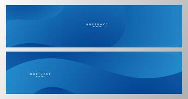 set of banner with abstract blue background vector