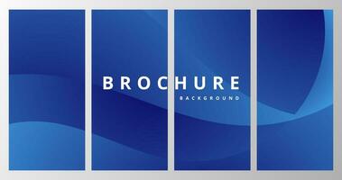 set of brochures with abstract blue background vector