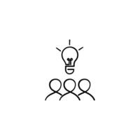 Group Idea Line Style Icon Design vector