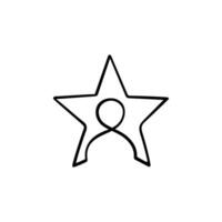 Superstar Line Style Icon Design vector