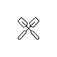 Paddle Line Style Icon Design vector