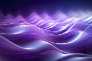 3D renders technological waves with purple, and vibrant colors. AI Generative photo