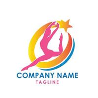 dance logo design vector