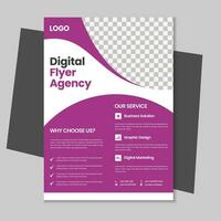 Unique corporate vector flyer and a4 brochure template design