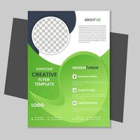 A4 business flyer template design, corporate brochure, marketing flyer, advertising flyer template design with mockup vector