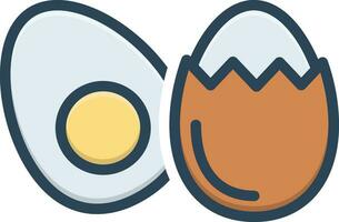 color icono para huevo vector