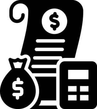 solid icon for budgets vector