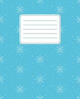 Design of covers for notebooks, planners with the image of snowflakes. vector