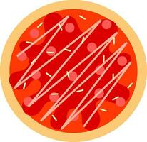 Sausage pizza vector