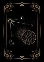 Magical Celestial Interstellar Frame Illustration vector