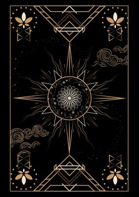 Magical Celestial Interstellar Frame Illustration