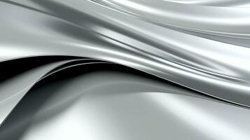 Close up of silver object, silver foil metallic wall, abstract texture background, Generative AI illustration photo