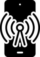 solid icon for signals vector