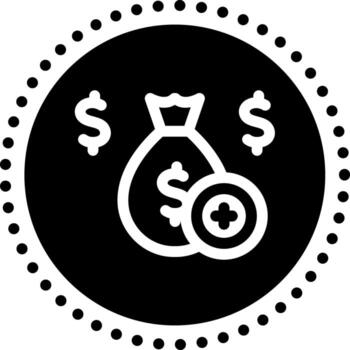 sólido icono para tolerancia vector