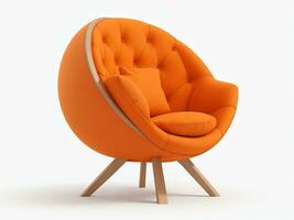 Ai Generative Beautiful chair new stylish color full isolated on a white background photo