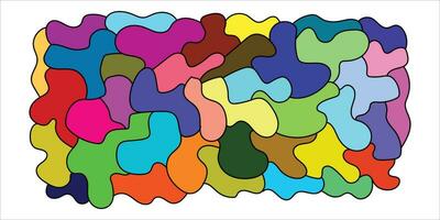 Abstract background of a pile of colorful pottery vector illustrations.