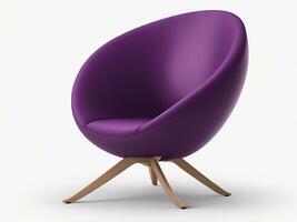 ai generativo hermosa silla nuevo elegante color lleno aislado en un blanco antecedentes foto
