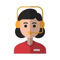 Customer care avatar vector ilustration