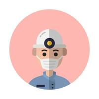 Surgeon avatar vector ilustration