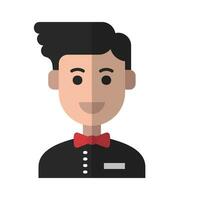 Waiter avatar vector ilustration