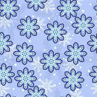 seamless pattern of snowflakes vector