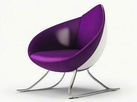 Ai Generative Beautiful chair new stylish color full isolated on a white background photo