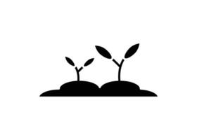 Sprout icon silhouette design template illustration isolated vector