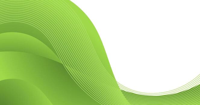 abstract green bio curve background for business with copy space area vector