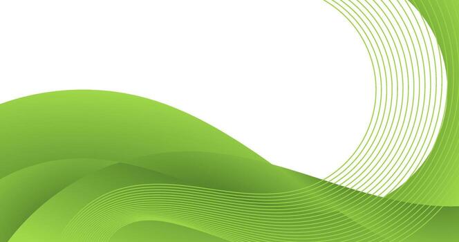 abstract green bio curve background for business with copy space area vector