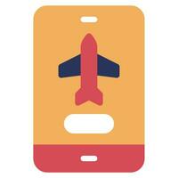 Mobile Boarding Pass Icon Illustration, for uiux, web, app, infographic, etc vector