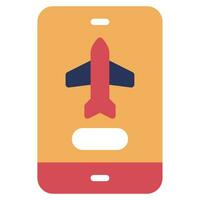 Mobile Boarding Pass Icon Illustration, for uiux, web, app, infographic, etc vector