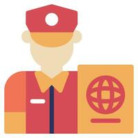 Immigration Icon Illustration, for uiux, web, app, infographic, etc vector