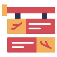 Gate Change Icon Illustration, for uiux, web, app, infographic, etc vector